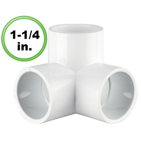 Circo Innovations 1.25 in. 3 Way L PVC Pipe Fitting - Utility Grade 34-U